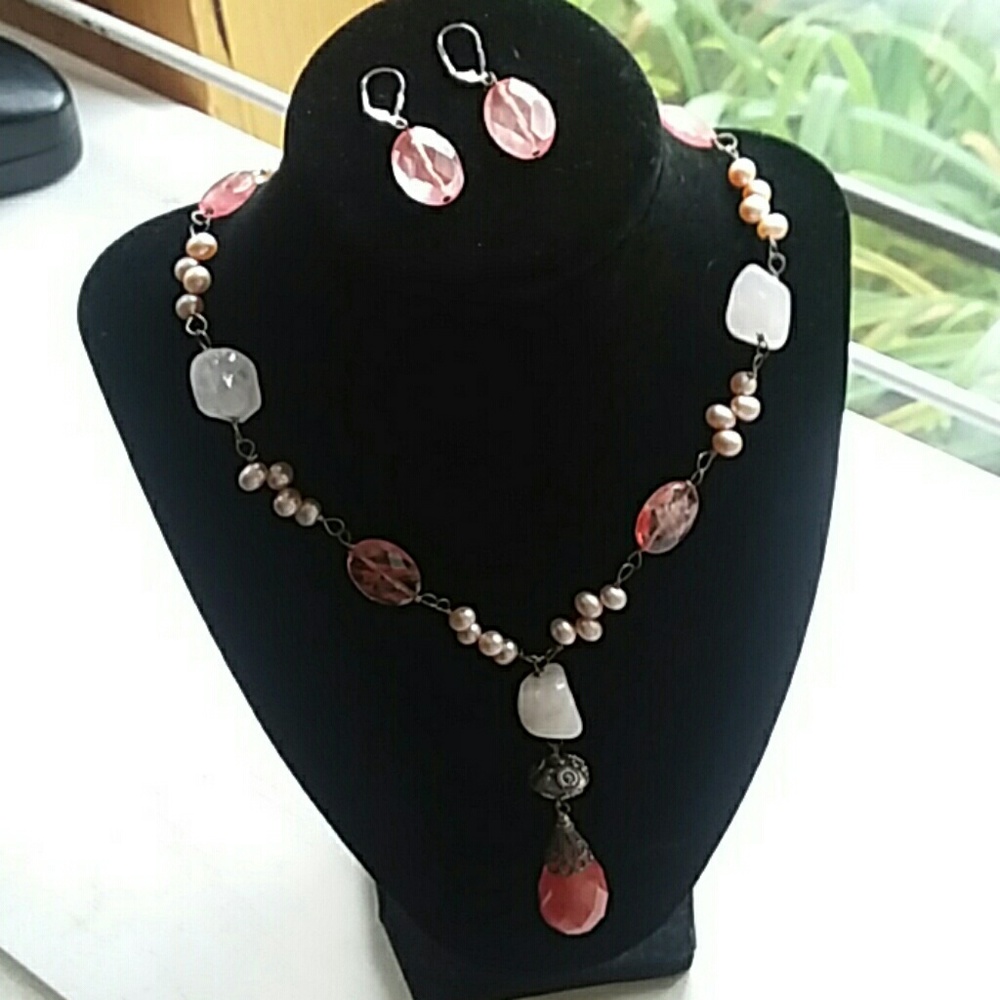 Artisan: B. Aston Necklace and Earrings Set